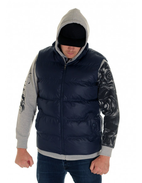 Solid Bubble Vest Navy