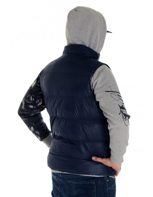 Solid Bubble Vest Navy