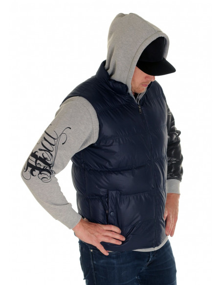 Solid Bubble Vest Navy