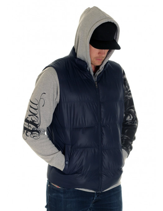 Solid Bubble Vest Navy