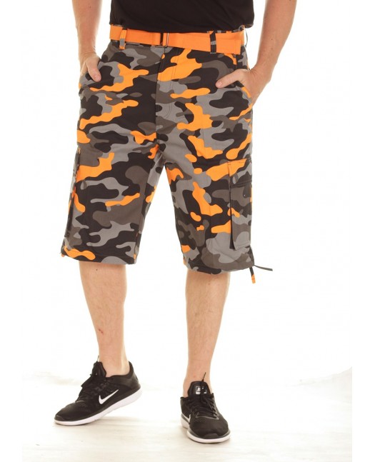 Camo Cargo Shorts BlackNOrange