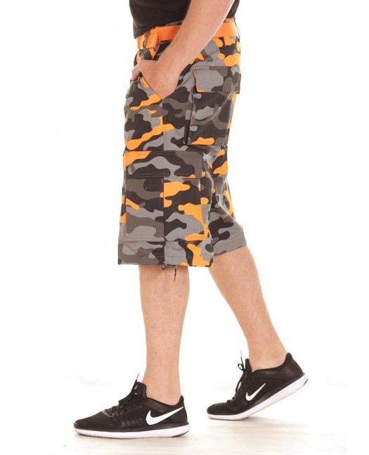 Camo Cargo Shorts BlackNOrange