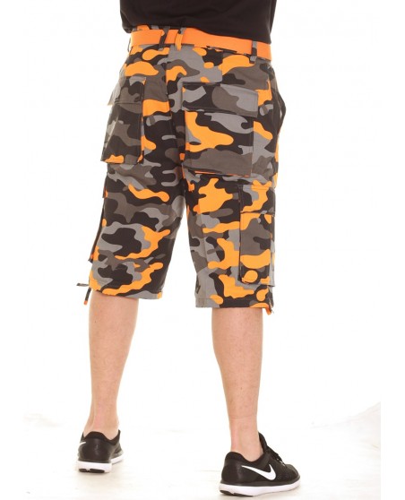 Camo Cargo Shorts BlackNOrange