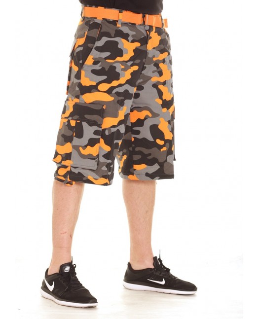 Camo Cargo Shorts BlackNOrange