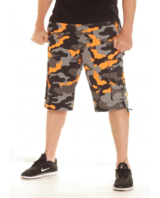 Camo Cargo Shorts BlackNOrange