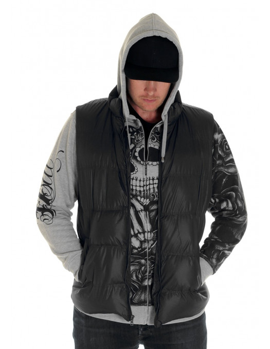 Solid Bubble Vest Black