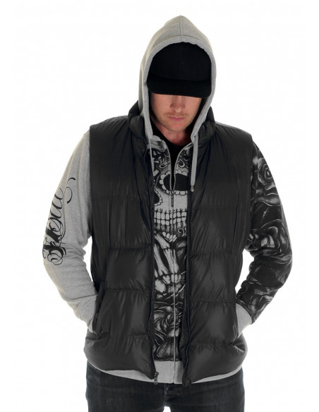 Solid Bubble Vest Black