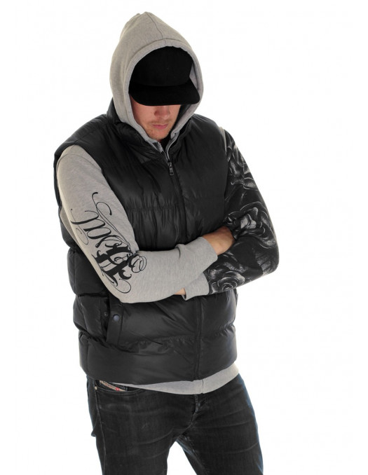 Solid Bubble Vest Black