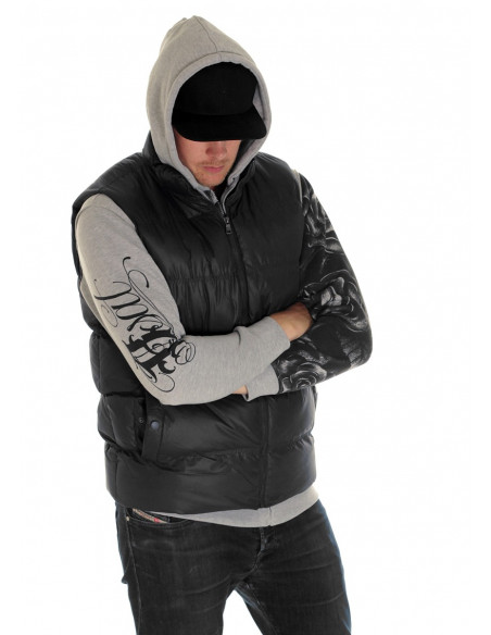 Solid Bubble Vest Black