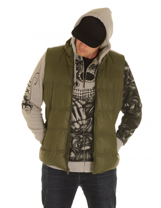 Solid Bubble Vest Olive