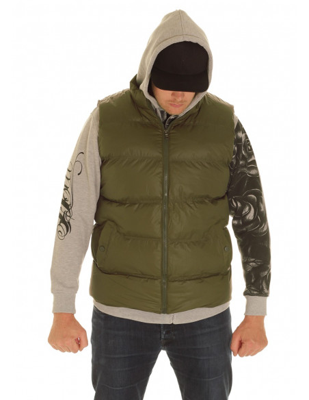 Solid Bubble Vest Olive