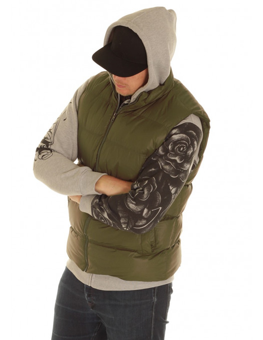 Solid Bubble Vest Olive