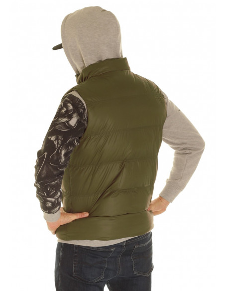 Solid Bubble Vest Olive