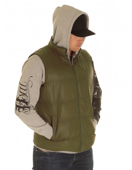 Solid Bubble Vest Olive