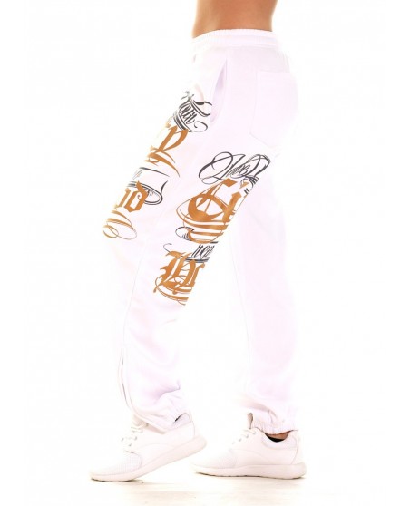 Hood Ladies Sweatpants WhiteNGold by BSAT