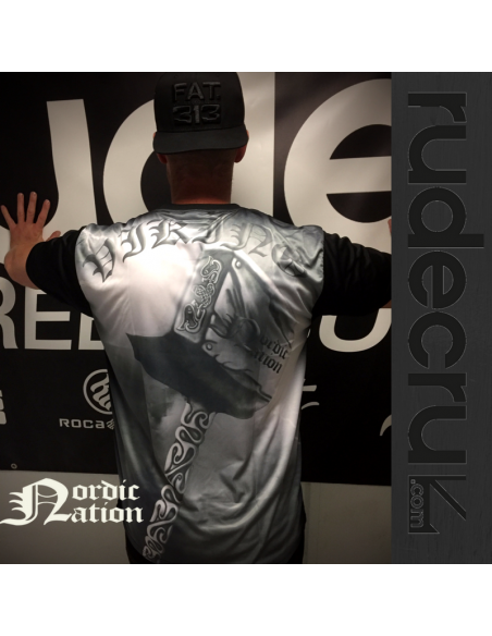 Thor's Hammer Viking Tee GreenGrey by Nordic Worlds