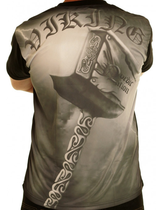 Thor's Hammer Viking Tee GreenGrey by...