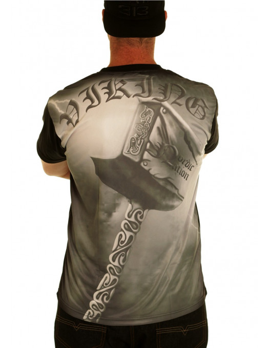 Thor's Hammer Viking Tee GreenGrey by...