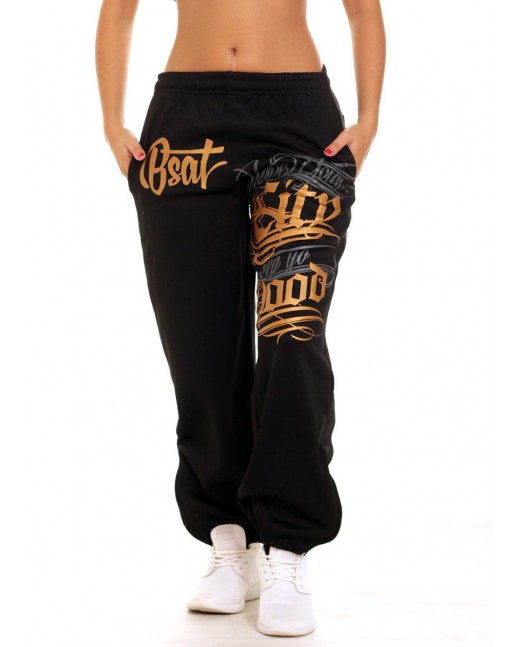Hood Sweatpants BlackNGold by BSAT