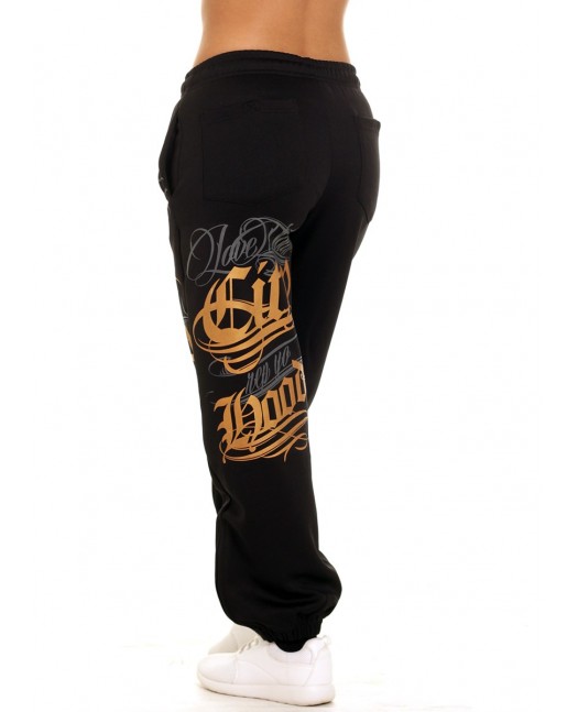 Hood Sweatpants BlackNGold by BSAT