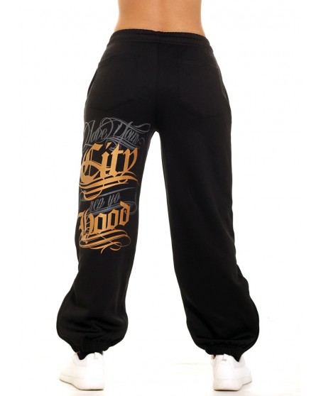 Hood Sweatpants BlackNGold by BSAT