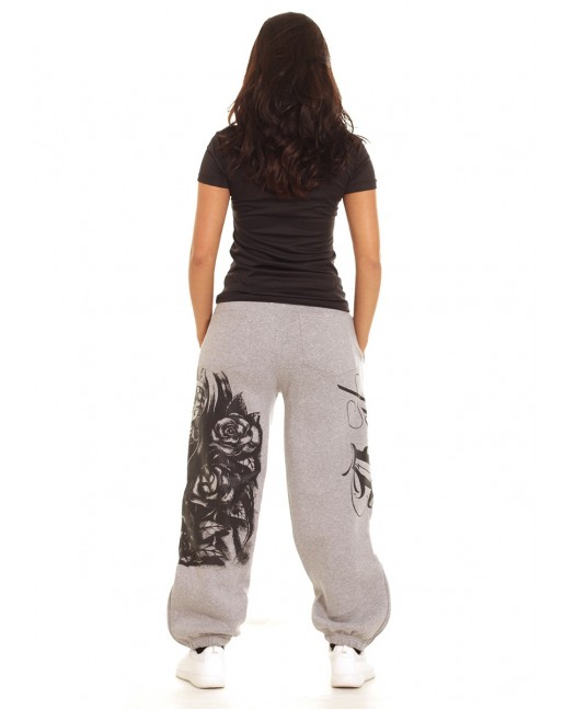 Praying Skull Ladies Sweatpants Grey...