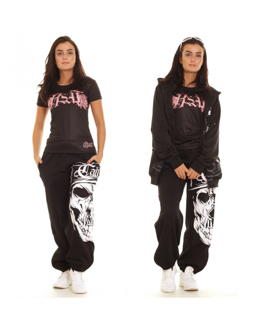Cali Skull Sweatpants Black by BSAT