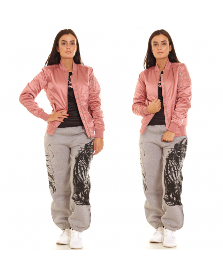 Praying Skull Ladies Sweatpants Grey by BSAT