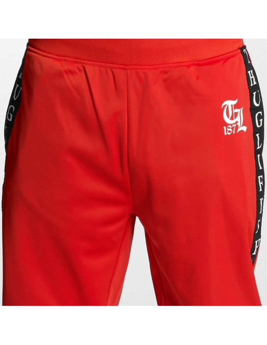 Thug Life Sweatpants Two Stripes Red