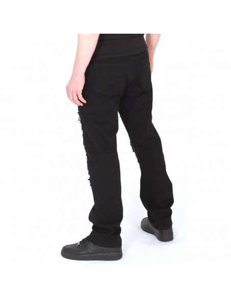 Access Apparel Pants Torn Black