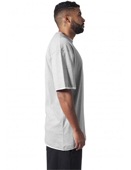 Contrast Tall Tee Grey White