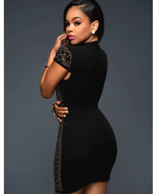 BlackNGold Studded Dress