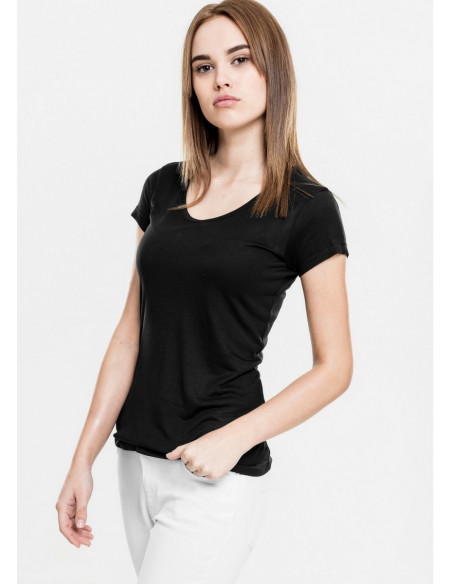 Ladies Basic Viscose Tee Black
