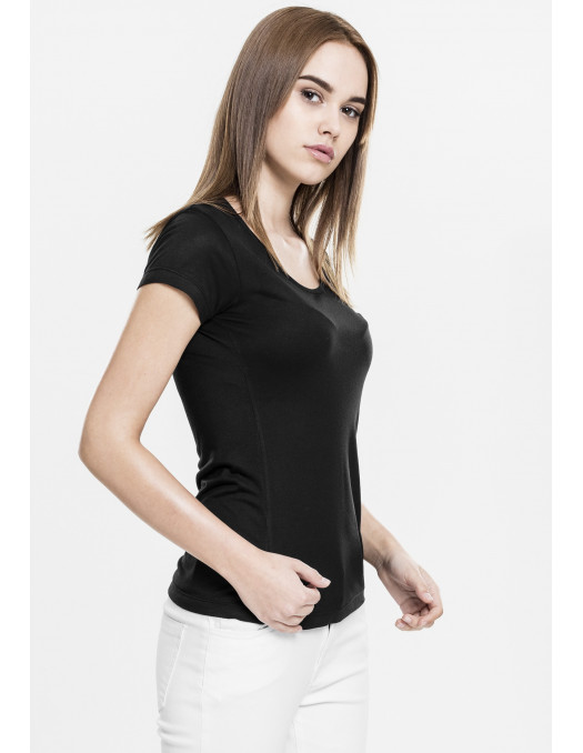 Ladies Basic Viscose Tee Black
