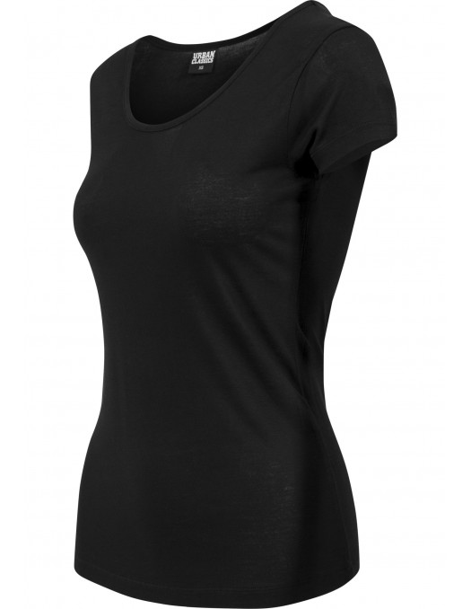 Ladies Basic Viscose Tee Black