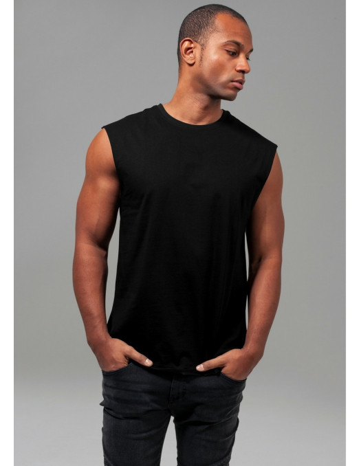 Open Edge Sleeveless Tee Black