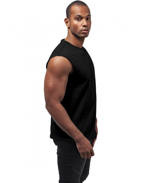 Open Edge Sleeveless Tee Black