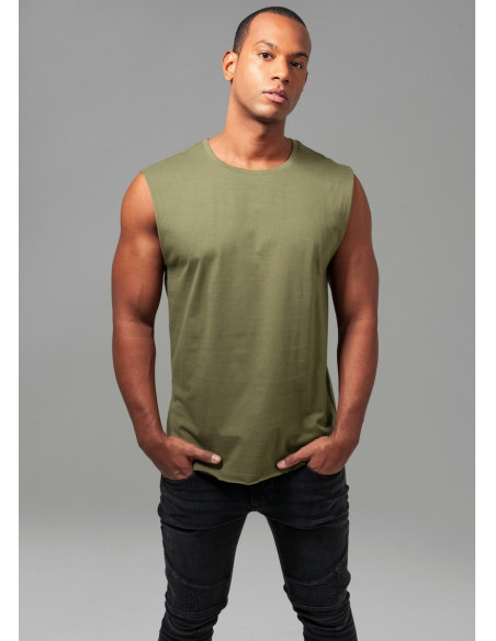Open Edge Sleeveless Tee Olive