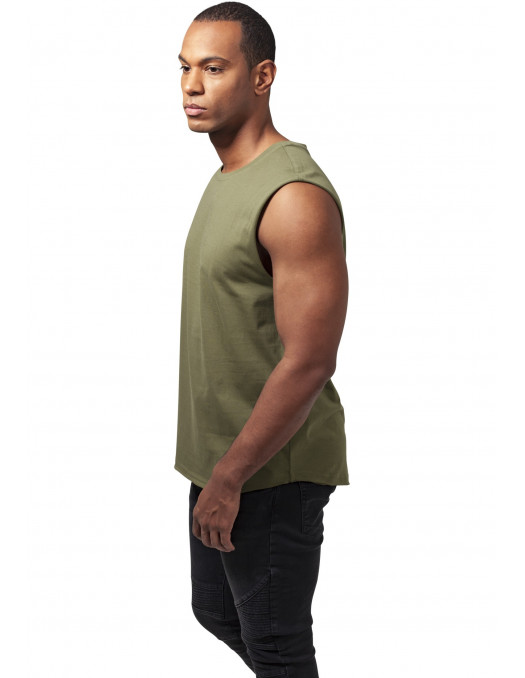 Open Edge Sleeveless Tee Olive