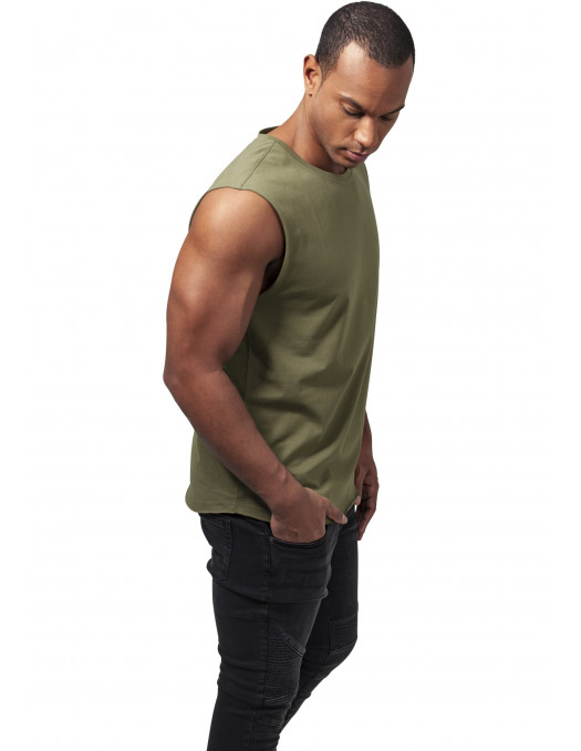 Open Edge Sleeveless Tee Olive