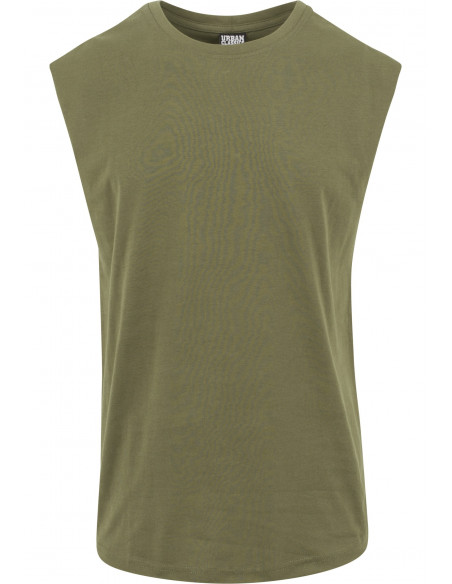 Open Edge Sleeveless Tee Olive