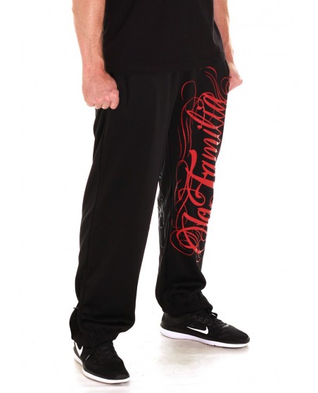 LA FAMILIA Sweatpants BlackNRed by BSAT