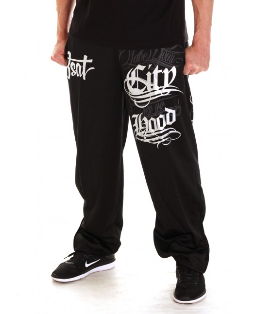 Hood Sweatpants BlackNSilver by BSAT