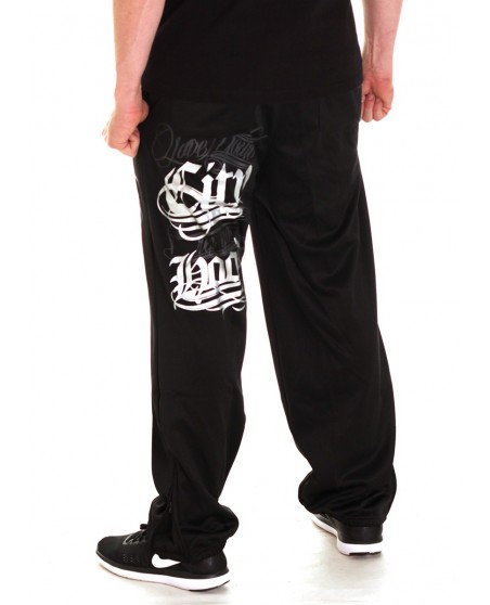 Hood Sweatpants BlackNSilver by BSAT