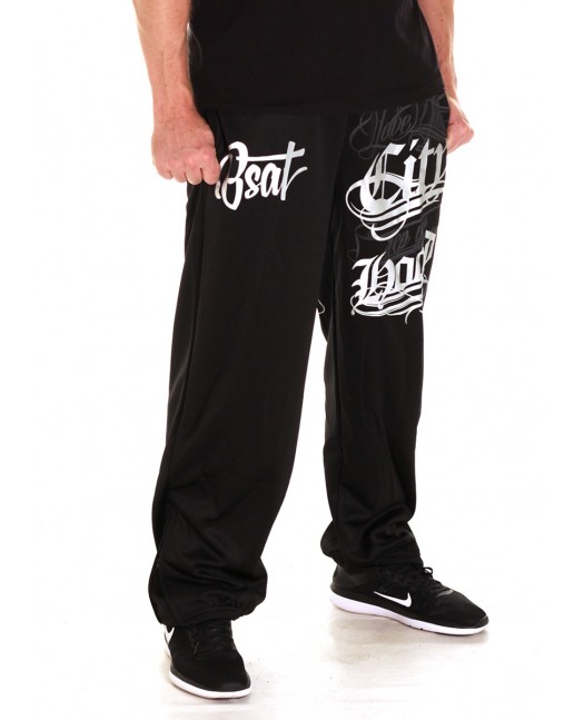 Hood Sweatpants BlackNSilver by BSAT
