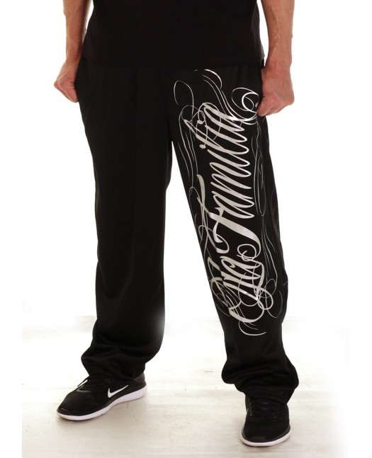 LA FAMILIA Sweatpants BlackNSilver by...