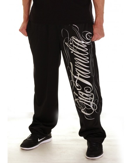 LA FAMILIA Sweatpants BlackNSilver by BSAT