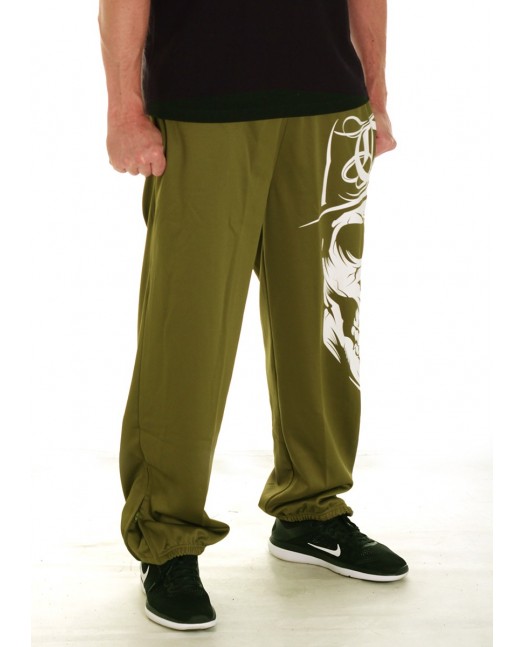 Cali Skull Sweatpants Olive by BSAT