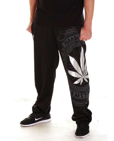 BSAT Silver Weed SweatPants Black//Silver/Grey