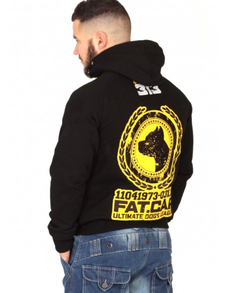 FAT313 Ultimate Dogs League Yellow Zip Hoodie